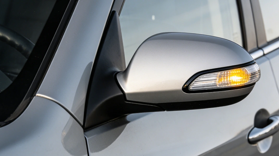 Automobilaren alboko ispiluaren muntaia